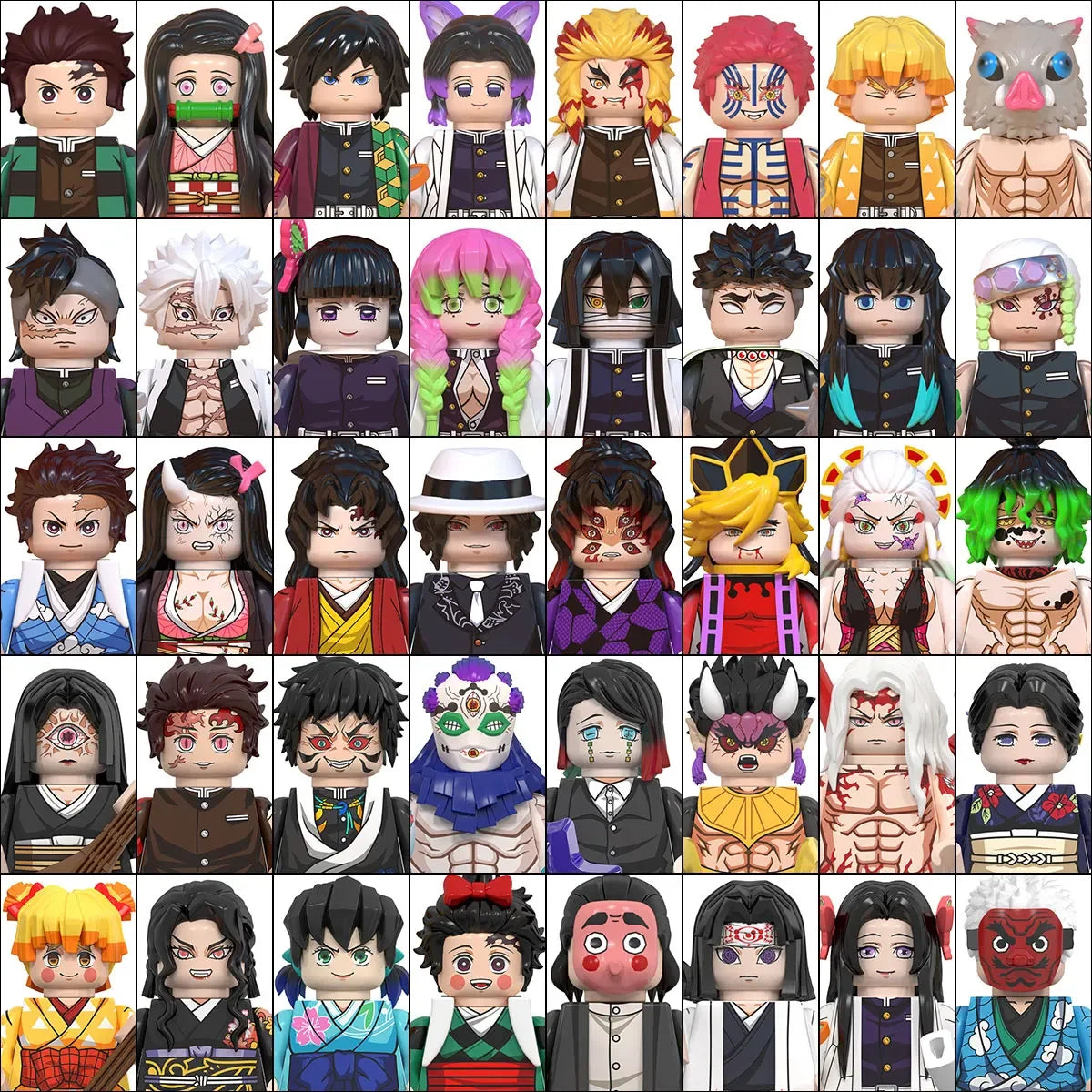 2025 Hot Toys WM6116 WM6138 Demon Slayer Blade Building Blocks Mini Action Figure Accessories Halloween Christmas Gifts for Kids.