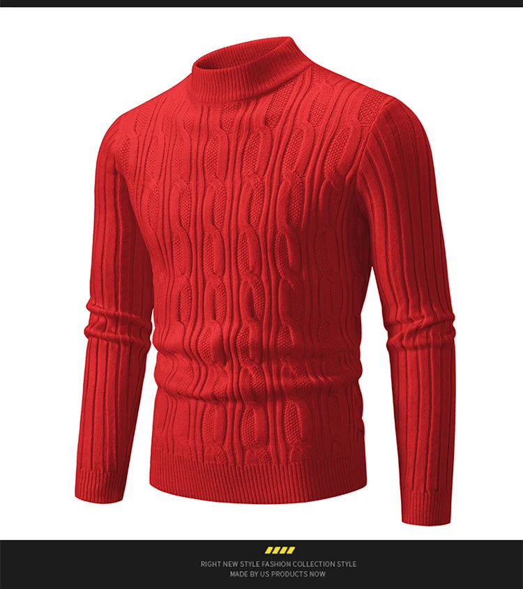 2023 Autumn  and Winter New Sweaters Warm Fit Knitted Sweaters Solid Color Casual Pullover Multiple Styles Sweater Men