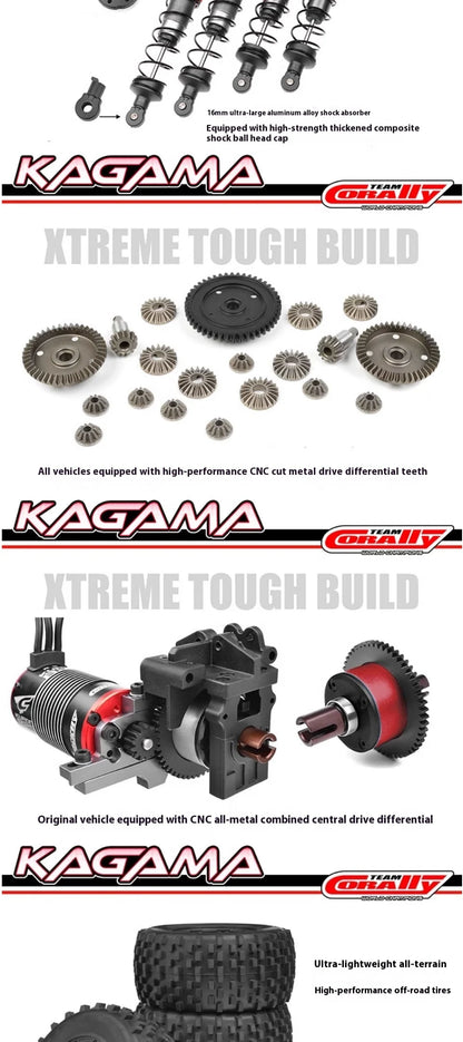 Team Corally Kagama 6s 1/8 4WD RC Cars Remote Control Electric Simulation Racing Card Climbing Off Road Vehicle Model Toy Gift.