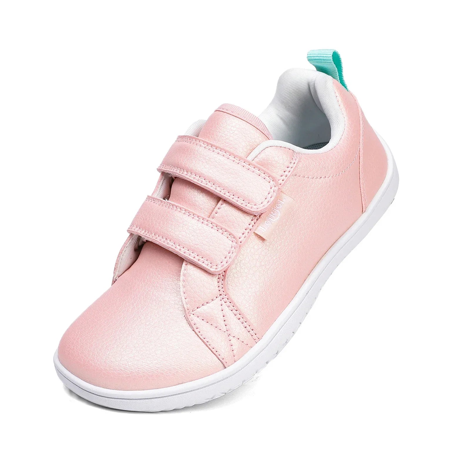 Boys Girls Barefoot Shoes Kids Wide Toe Minimalist Fashion Sneakers Lightweight Hook Loop Artificial Leather Walking Flats.