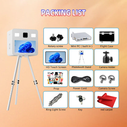 Camera Touch Screen Dslr Photo Booth Portable  21.5 Inch Selfie Photo booth Machine DSLR Booth for Wedding Party.