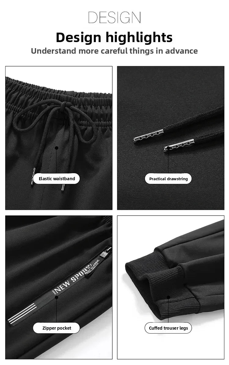 Men's Plus Size M-8XL Casual Loose Sports Pants Straight Leg Harlan Long Trousers Spring Autumn Long Pants Male Clothing 145KG.