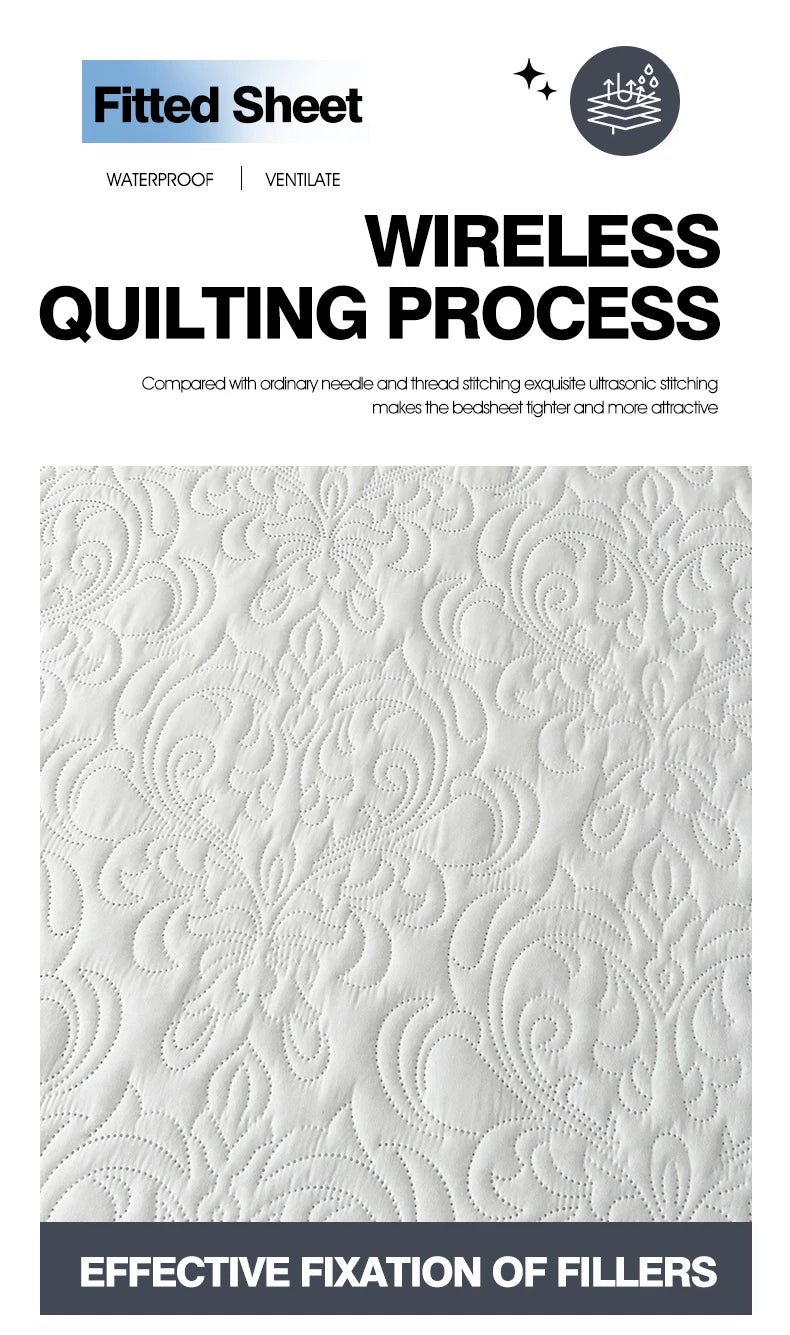 Waterproof Mattress Protector Queen King Quilted Thick Mattress Cover Anti-bacterial Fitted Sheet Bed Pad Cover 1pc