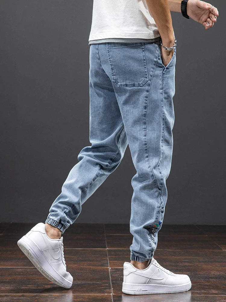 Frühling Sommer Schwarz Blau Cargo Jeans Männer Streetwear Denim Jogger Hosen Männer Baggy Harem Jean Hosen Plus Größe.