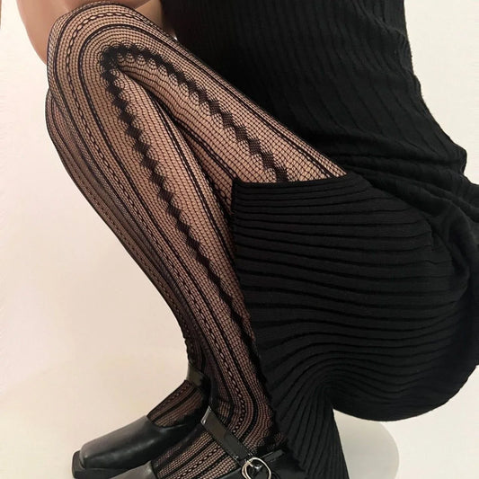 Tights Nylon Stretch Pantyhose Non Slip Stocking Slimming Stripes Legwear Women Party Daily Wear Stockings Hosiery