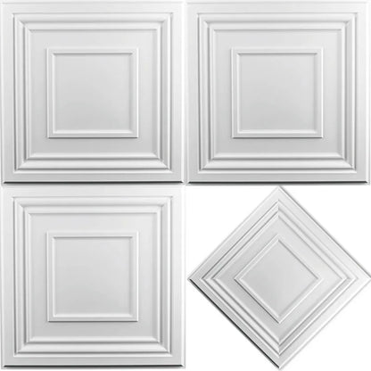 12pcs 50cm 3D Wall Panel 3D wall sticker Relief Art Wall Panel not self-adhesive Sticker Living Room Kitchen bathroom Home Decor