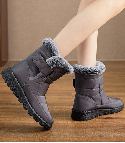 Boots 2025 Women's Boots Fur Botas Mujer Super Warm Winter Boots For Snow Women Low Heels Winter Shoes Woman Black Rubber Boot