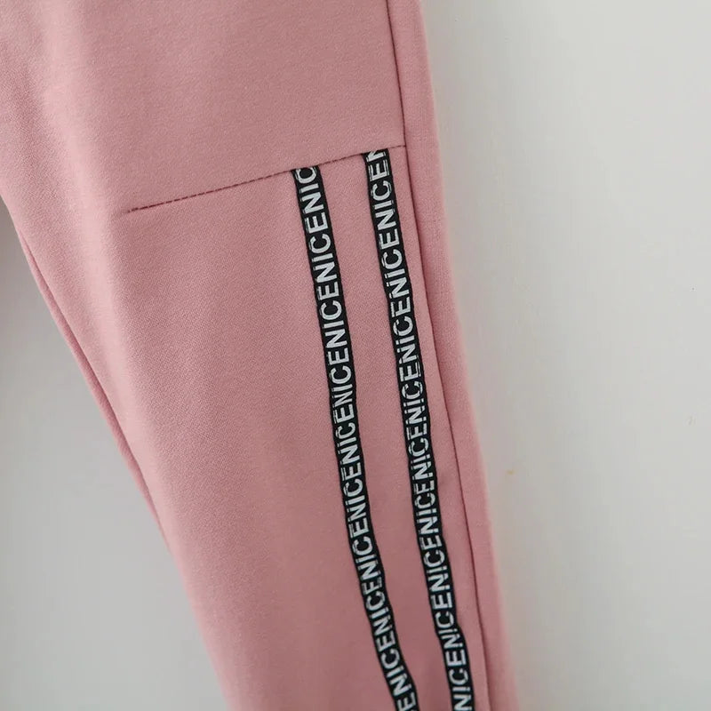 LZH Spring Autumn Girls Sports Suits Children Clothing Toddler Clothes Lace Warm Hooded Costume Outfit Kids Tracksuit Sets 3-8Y.