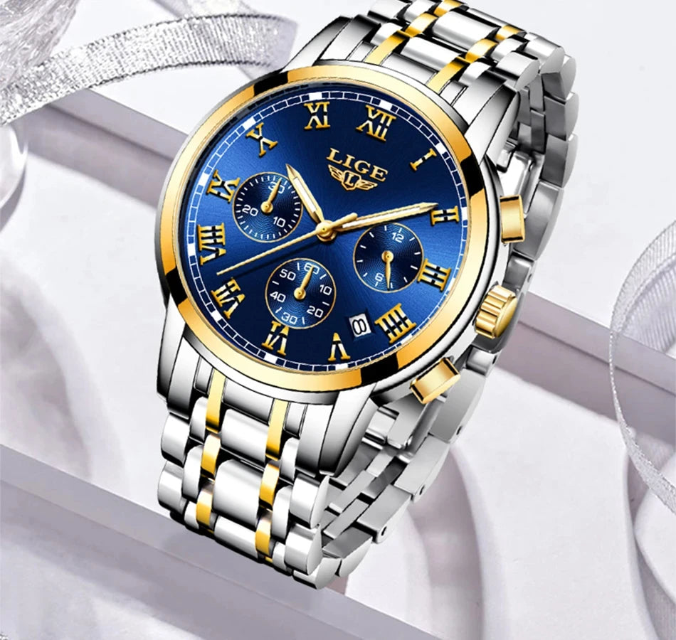 LIGE 2024 New Fashion Women Watches Ladies Top Brand Luxury Creative Steel Women Bracelet Watches Female Quartz Waterproof Watch