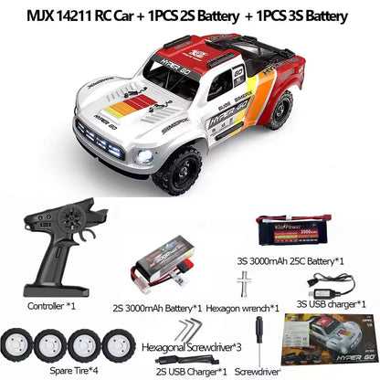 MJX Hyper Go 14211 1/14 4WD RC Car 70KM/H Brushless RC Racing Car 2.4G Remote Control Cars Off-Road Speed RC Cars Truck Toys.