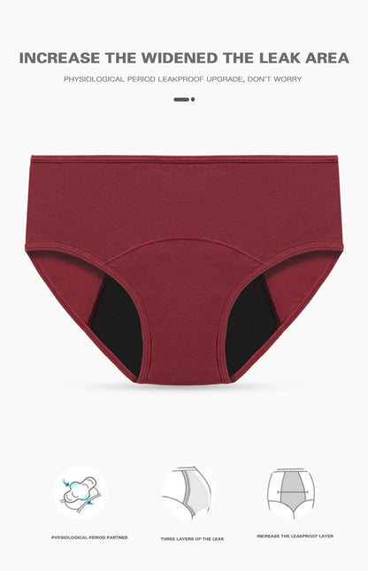 3pcs Women Menstrual Period Underpants Ladies Cotton Postpartum Absorbent Leak Proof Panties European size XS-5XL.