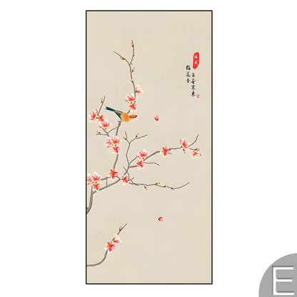 Chinese Simple Ink Art Canvas Poster Flower And Bird Wall Painting Prints Pictures Bedroom Corridor Living Room Decoration Mural