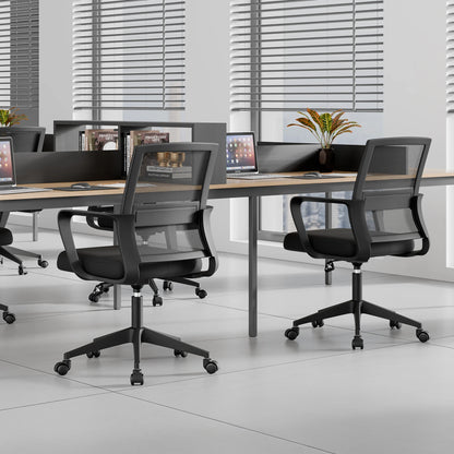 Sukida Bürostuhl, ergonomischer Mesh-Gaming-Stuhl mit mittlerer Rückenkissen, Lordosenstütze für die Arbeit zu Hause und im Schlafzimmer