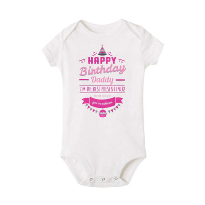 Alles Gute zum Geburtstag Papa Neugeborenes Baby Body Geschlechtsneutrale Babyartikel Säuglingskleidung Zwillinge Outfit Strampler Vater Geburtstagsgeschenk.