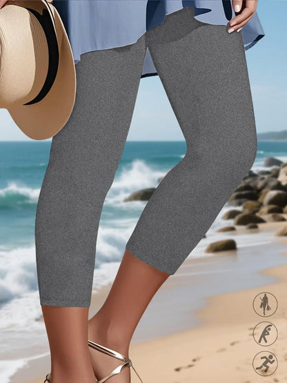 Women's Super Soft Capri Pants High Stretchy Breathable Pants No See Through Workout Running Yoga Athletic Pants Gym Leggings.