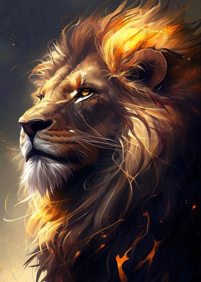 Classic Animal Aesthetics Wall Art Pictures Wild Lion Tiger and Cub Posters and Prints Canvas Painting Home Bedroom Decor Gifts.