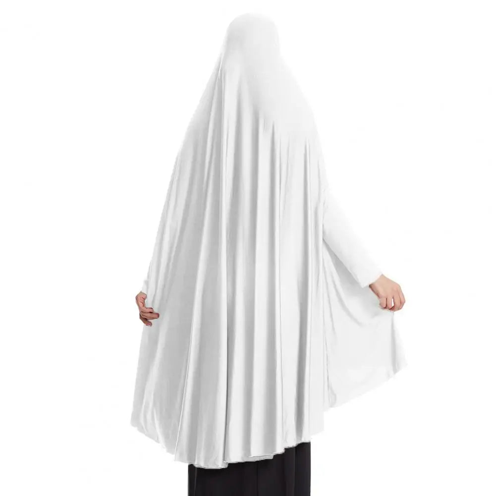 2 pieces Women Robe Middle East Arab Vintage Full Cover Long Sleeve Robe Pleated Hem Muslim Hijab Robe with Hooded Maxi Robe