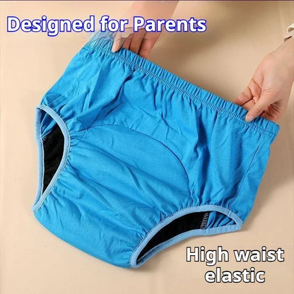 Elderly Leaking Panties Washable Women Elderly Adult Diapers Pants Anti-Side Leakage During Menstruation Pregnancy Panties.