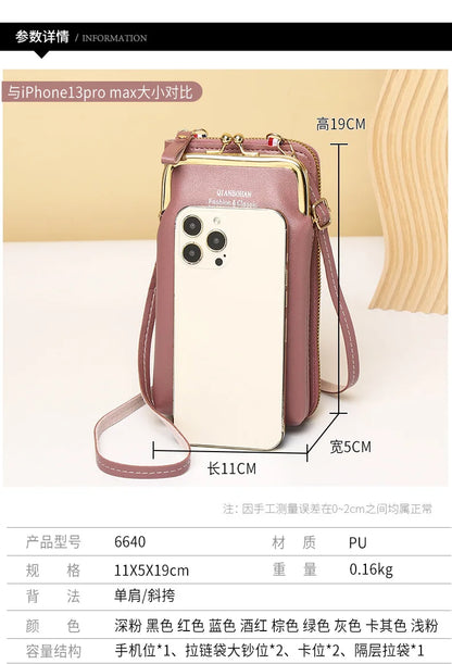 Fashion Ladies Small Crossbody Messenger Bags Women Shoulder Bag Wallet Mini PU Leather Card Holder Female Purse.