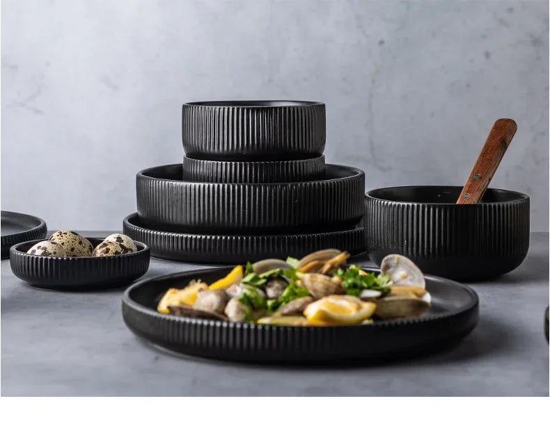 KINGLANG Nordic Creative Ceramics Plates matte glazed bowl Dishes Individual  Ins style Dishes Bowl Household Tableware.