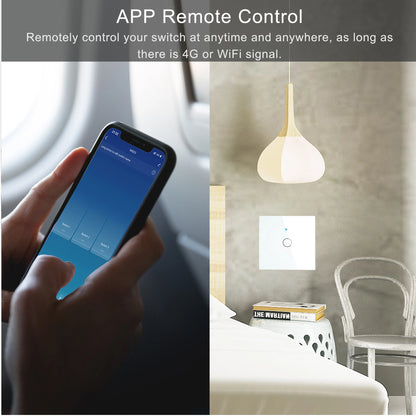 AXUS EU WiFi Smart Licht Schalter Touch Schalter RF433 Kein Neutralleiter Smart Home Leben Tuya App Steuerung Unterstützung Alexa Google Hause.