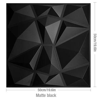 12pcs 50cm 3D wall panel Geometric lines 3D wall sticker wallpaper mural diamond design decor tile 3D mold 90's aesthetic room