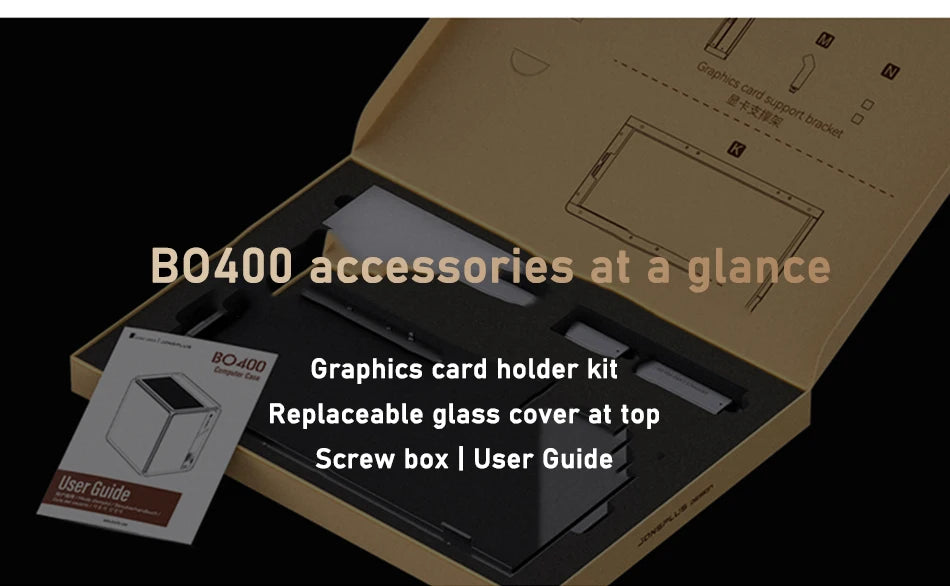 JONSBO BO400 ATX Desktop Case Aluminum Side View Sea View Room Chassis Supports 360 Water-cooled 10 Fan Positions