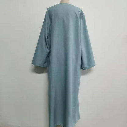 Lockeres, elegantes, reines, langes Kleid im Nahen Osten-Stil für Damen in Übergröße, schlanker Midirock, lässiges, bequemes Maxikleid