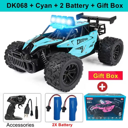 Remote Control Car RC Drift Racing 1:16 Vehicle Off Road Alloy 2.4G Radio High-Speed Trucks With LED Light Climbing Gift Kid Toy