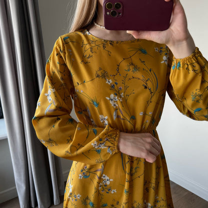 Frühling Sommer Frauen Maxi Kleider Casual Volle Hülse Floral Gedruckt Oansatz Frau Bohe Strand Party Lange Kleid Mujer Vestidos.