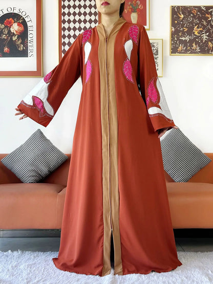 High Grade Fabric Women Party Dress Chiffon Open Abaya Muslim Women Dress Islamic Clothing Cardigan Abaya Women Muslim Dress