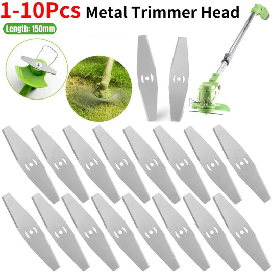 10-1 stücke 15 cm Ersatz Sägeblätter Metall Gras String Trimmer Kopf Rasenmäher Fitting Teile Garten Power werkzeug Ersatz Klinge