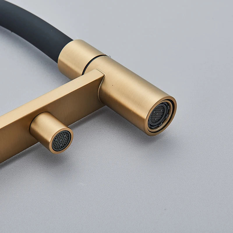 Wanmivezlo Kitchen Water Filter Faucet Dual Spout Pure Drinking Water Mixer Tap Rotation Water Purification Taps