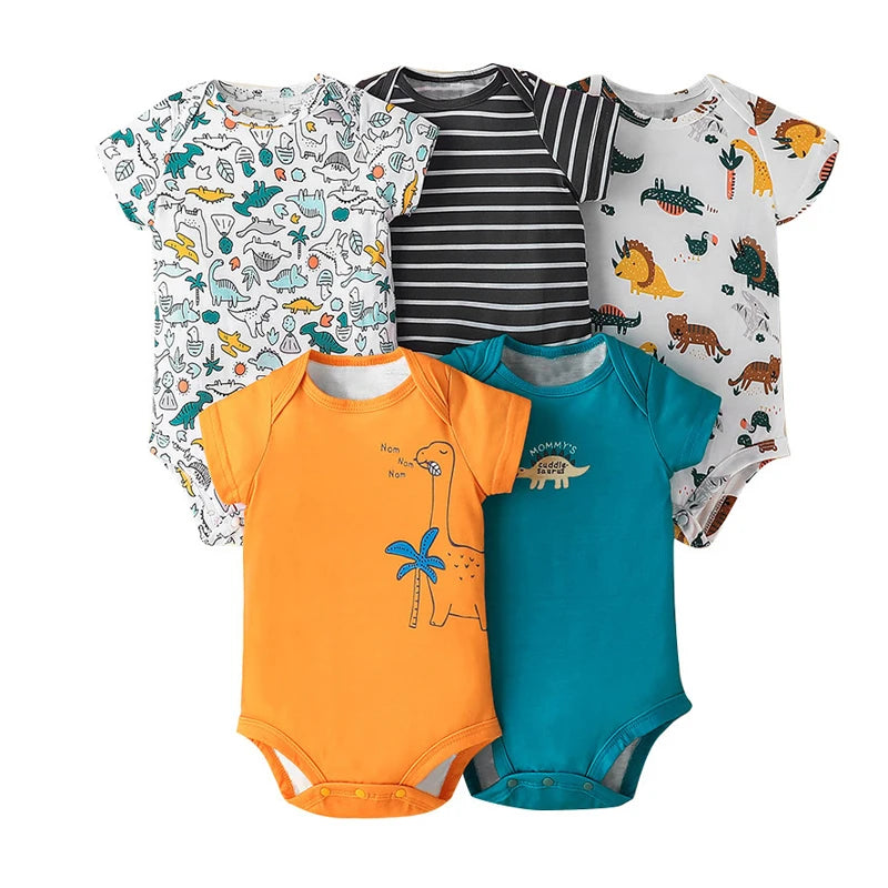 5 Pairs Neugeborenen Baby Body Kurzarm Infant Overall Kurzarm Baumwolle Overalls Neugeborenen Overall Kinder Baby Roup.