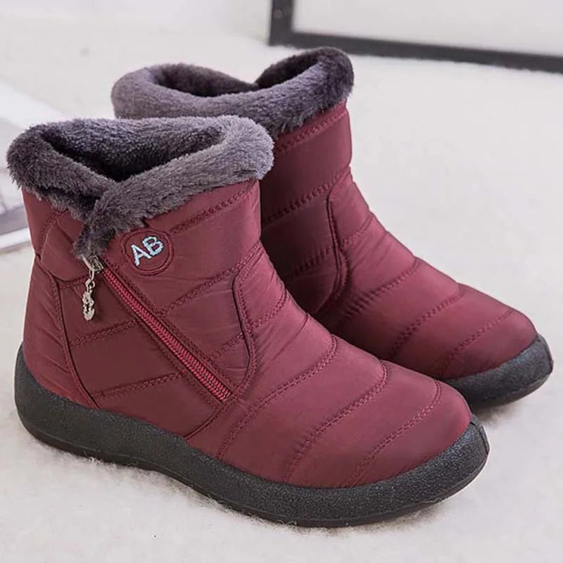 Snow Women Boots Comfortable Women's Boots Waterproof Women Shoes Zipper Shoes Woman Soft Fur Women's Winter Boots Botas Mujer.