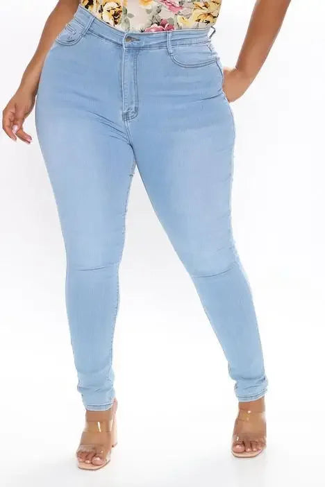2025 New Women's  Jeans High Waist Push-Up Jeans High Stretch Stretch Mother Jeans Washed Denim Skinny Pencil Pants Women's.