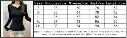 Women Fashion Slim Long Sleeve Shirts Button Solid Sexy Girl Pullover Tops Spring Fall Retro Simple T-shirt Casual Street Y2K.