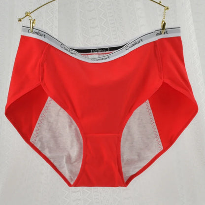 1Pack Women's Period Underwear Mid Waist Anti-Leakage Cotton Panties Comfortable Menstrual Briefs for Teens Ladies Intimates