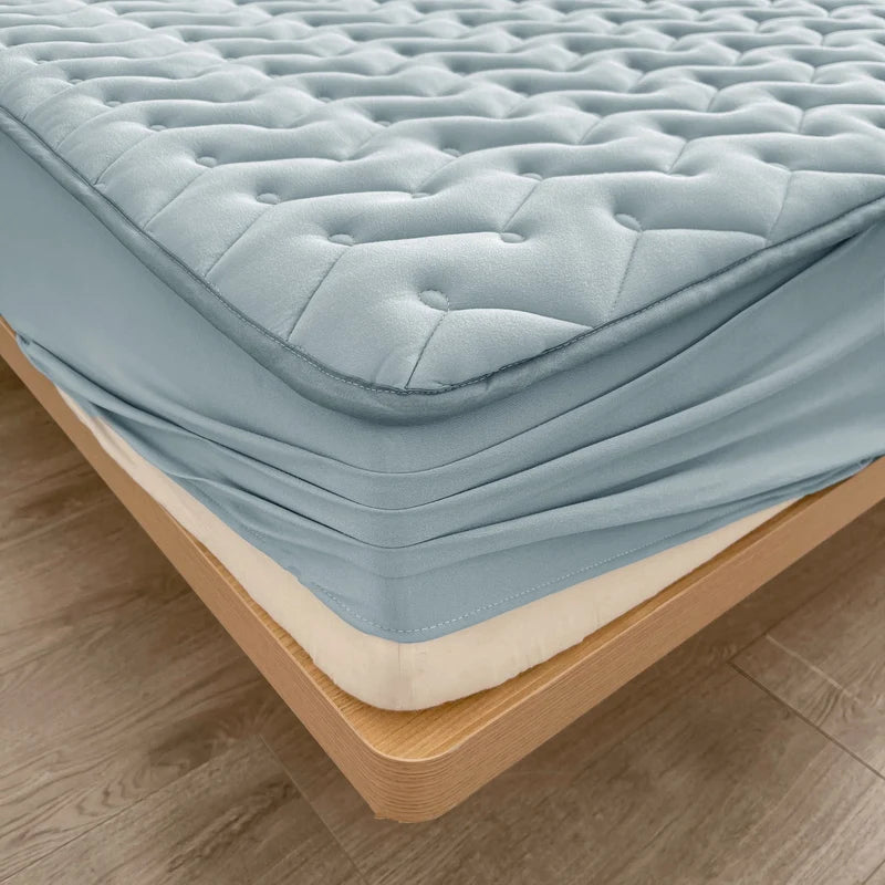 3pcs Waterproof Bedding Set 1pc Mattress Cover 2pcs Pillowcase Soft Comfortable Fitted Sheet Washable Durable Mattress Protector