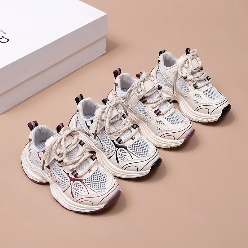 Summer Breathable Mesh Children’s Running Shoes for Boys Girls Non-Slip Soft Sole Toddler Sneakers School Outdoor Play Footwear.