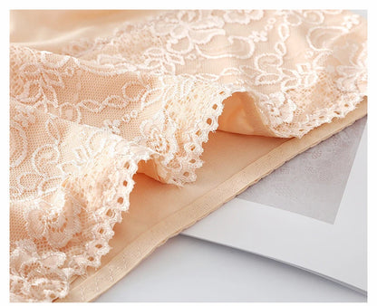 3pcs Women's Panties High Waist Underwear Large Size Fashion Girls Briefs Cow Milk Silk Breathable Lace Panty Female Lingerie