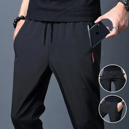 Men's Casual Pants Stretch Slim Fit Elastic Waist Jogger Korean Classic Blue Black Gray Male Brand Trousers Plus Size 4XL 5XL.