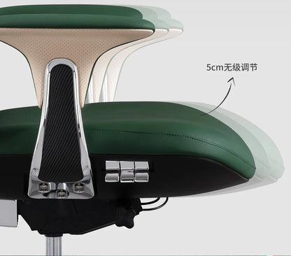 Bequemer Chefbürostuhl, luxuriöser grauer Designer-Drehstuhl, ergonomisch, tragbar, für das Home Office von Fotel Gaming