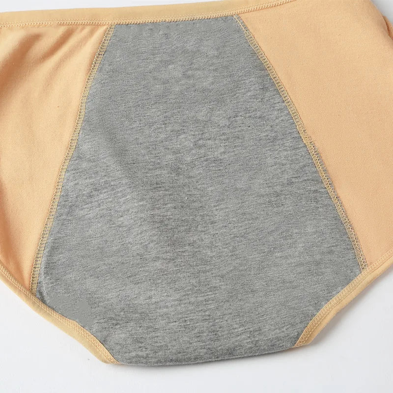 Menstrual Panties Briefs CottonLeakproof Waterproof For Women Short One-piecesmenstrual Middle-WaiWomanfancyUnderwearSize xl xxl.