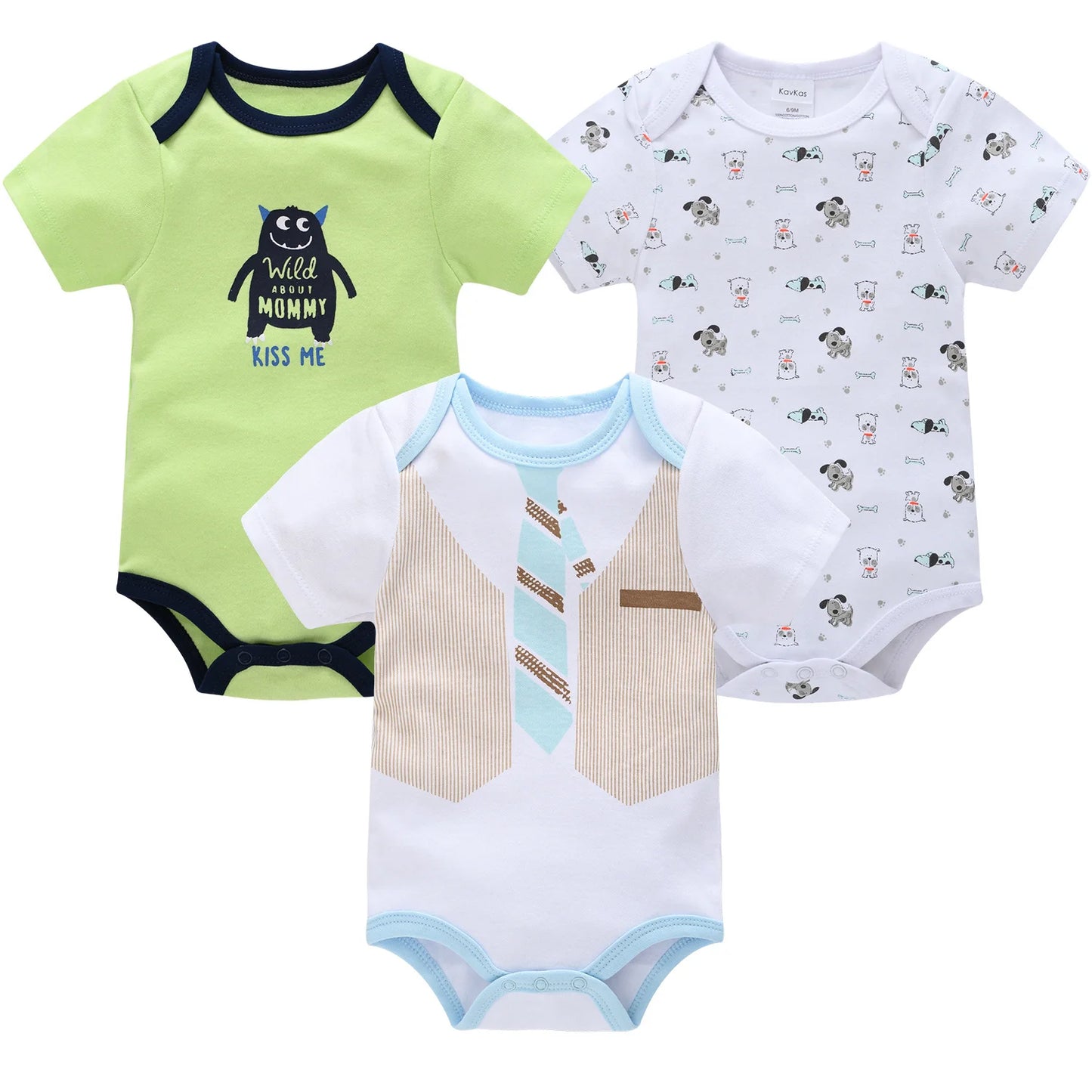 3 teile/los Baby Jungen Body Mode Körper Anzüge Kurzarm Neugeborenen Overalls Cartoon Kinder Baby Mädchen Strampler Kleidung Боди