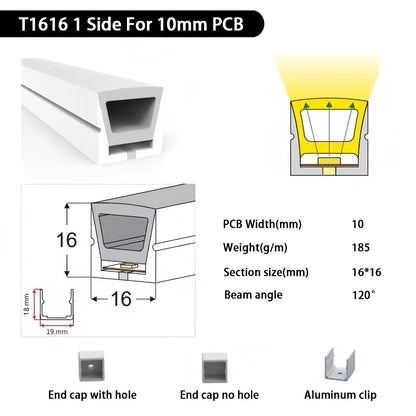 IP67 Waterproof Led Neon Silicone Flexible Light Tube Suitable for 5mm 8mm 10mm 12mm PCB WS2812B WS2811 5050 RGB Light Strip.