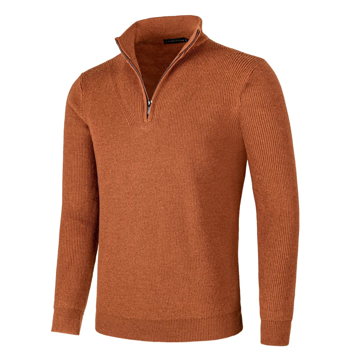 VOBOOM Men's Casual Slim Fit Basic Tops Knitted Lightweight Crewneck Twist Sweaters Turtleneck Pullover Sweater.