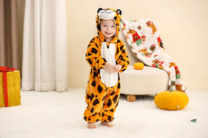 MICHLEY Winter Baby Strampler Mit Kapuze Flanell Cosplay Kleinkind Infant Kleidung Insgesamt Bodys Overall Kostüm Für Kinder Mädchen Junge