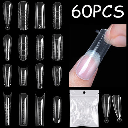 Extension False Nails Art Tips Acrylic Fake Finger Gel Polish Mold Sculpted Full Cover Press on Nails Manicures Accessories Tool.