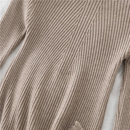 2026 weibliche Dünne Koreanische Strickwaren Tops Herbst Winter Pullover Frauen Hohl-out Pullover Langarm Rollkragenpullover.